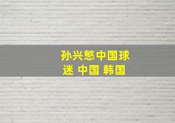 孙兴慜中国球迷 中国 韩国